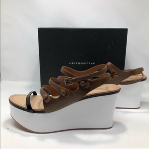 Anthropologie-Leifsdottir RARE! Platform Wedge NIB